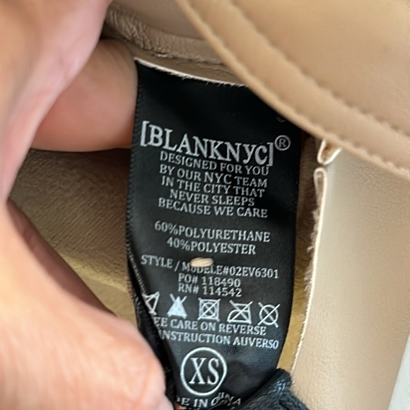 NWT! REVOLVE BLANKNYC Shacket vegan leather front Button Down luxury SZ XS - Picture 7 of 11